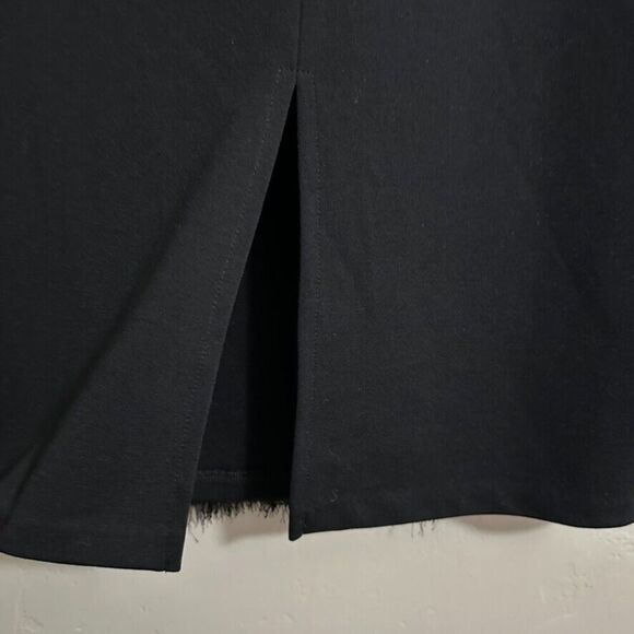 I Love Ronson Skirt Women's L Black Y2K Pencil Fringe Whimsical Goth Business - Picture 6 of 7